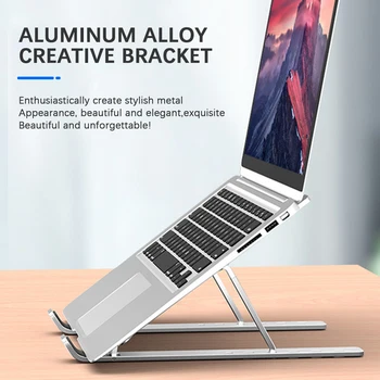 

Notebook Stand Foldable for MacBook Air Pro Laptop Stand Bracket for 7-15.6 Inch Desktop Aluminum Notebook Holder Tablet Stand