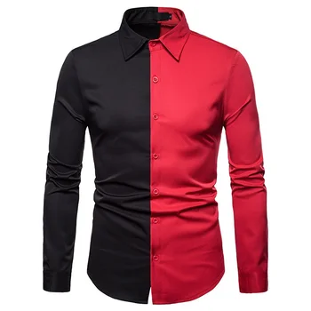 

Turn Down Collar Casual Shirt Spring And Autumn Star Style Fashion Men's Long Sleeve