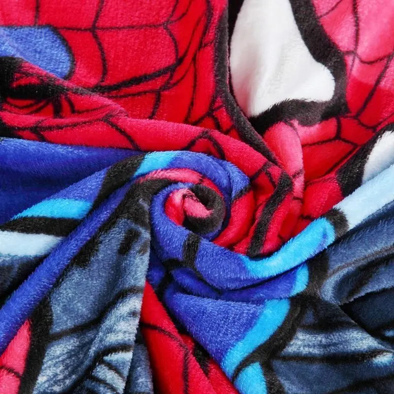 Детское одеяло с героями мультфильма «Дисней», «Человек-паук», «Супермен», 100x140 см, мягкая фланелевая ткань для девочек и мальчиков, подарок для детей, домашний спальный диван на кровать