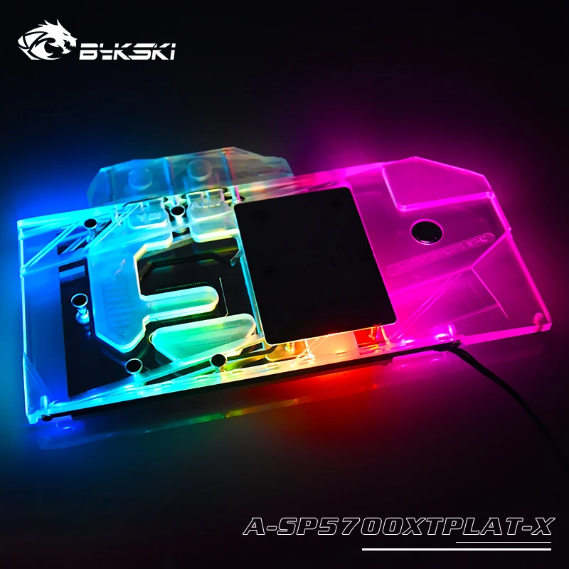 Bykski GPU кулер для Sapphire Radeon RX 5700XT Nitro+ карты, полное покрытие GPU водоблок, RGB VGA охлаждаемый A-SP5700XTPLAT-X