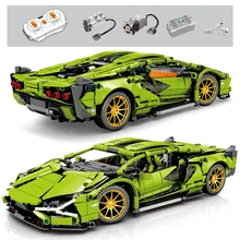 Bloques de construcción para niños, juguete de ladrillos para armar súper Vehículo de Deportes de competición con Control remoto, serie City Speed Racer RC/no RC, ideal para regalo, 1254 Uds.