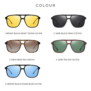 TR90 Polarised Sunglasses for Women Men Oversized Driving Sunglasses Luxury Vintage UV400 Square Male Sun Glasses 5