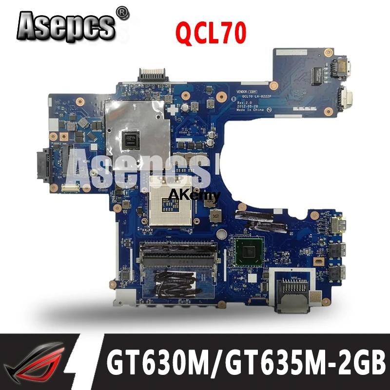 Asepcs QCL70 LA-8222P REV2.0 материнская плата для ноутбука ASUS K75VJ тест оригинальная материнская плата GT630M/GT635M-2GB