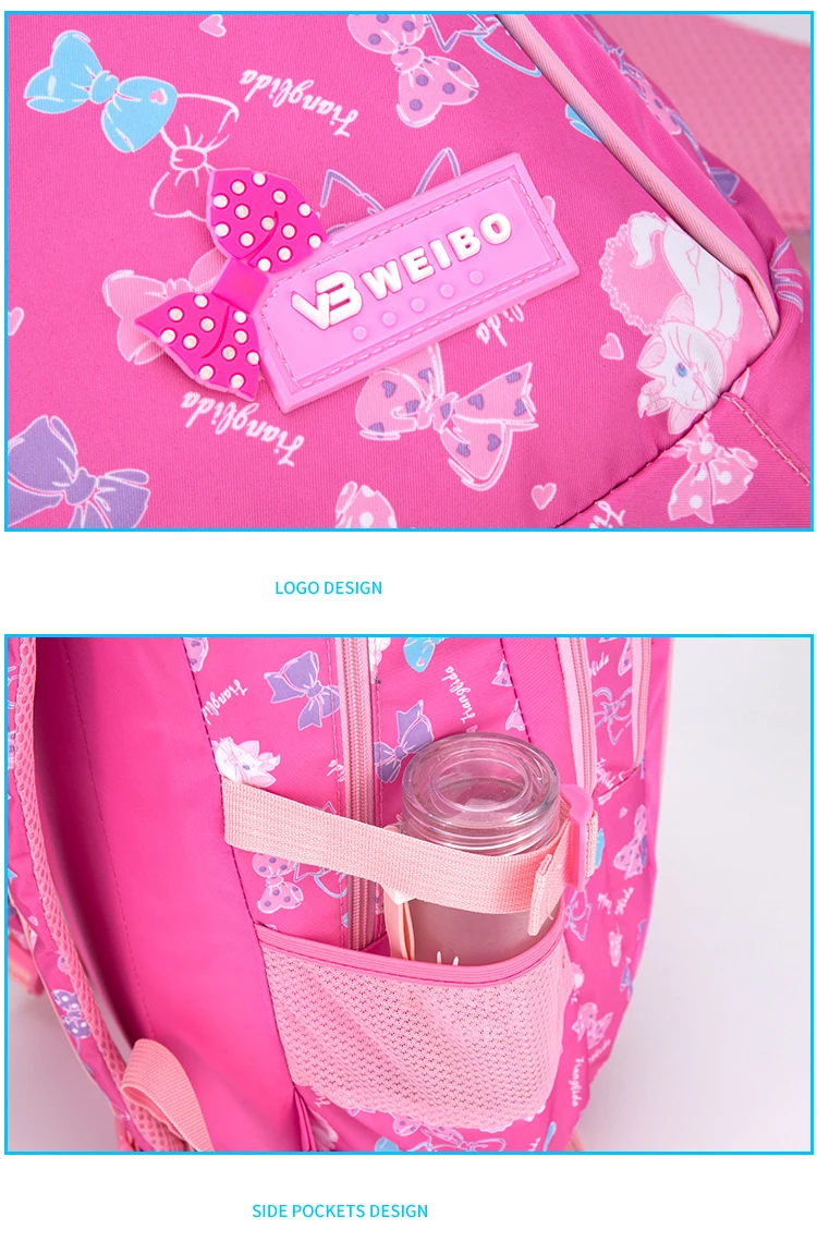 Beibaobao waterproof Children School Bags for Girls princess school Backpacks Kids Printing Backpacks set Schoolbag kids mochila