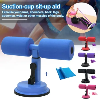 

Floor Exercise Height Adjustable Lose Weight Arm Toner Leg Exerciser Push Up Sit Up Bar With Resistance Band Fitness Assistant