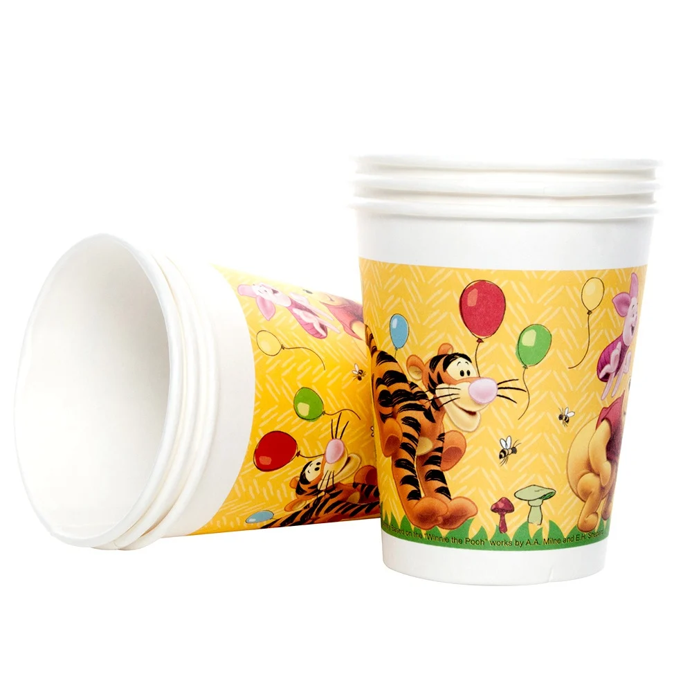 Disney Winnie Animal Bee Thankgiving Party Tableware Set Cup Plate Napkin Hat Horn Birthday Spring Festival Party Supplies