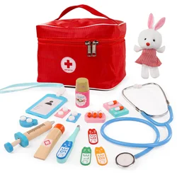 Jouets en bois pour bébés, jeu de Simulation médicale, jeu de poitrine pour enfants 
