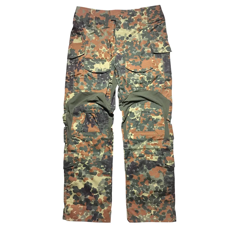 Обновленная Тактическая Военная камуфляжная рубашка, штаны, армейский веер, уличная Боевая тренировочная одежда, полевая CS Экипировка, топы, брюки - Цвет: De Ban Camo  Pants