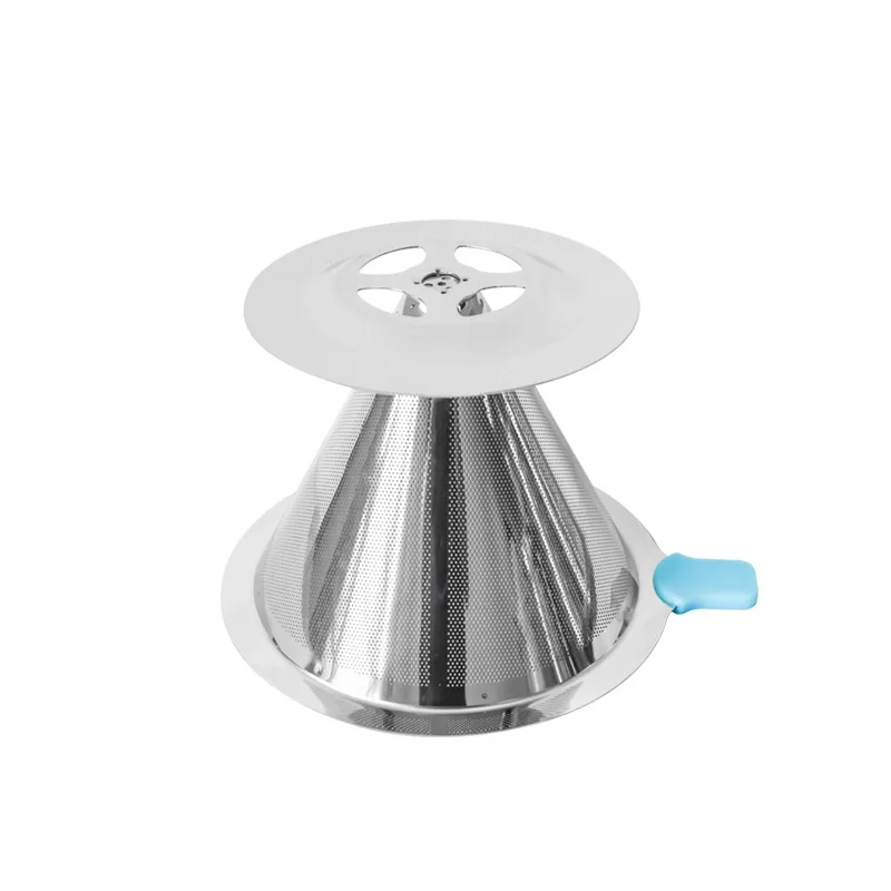 V60 1-8Cup фильтр для кофе из нержавеющей стали с бесплатным фильтром, бумажное основание фильтра, прочное, простое в использовании HG13851-HG13856