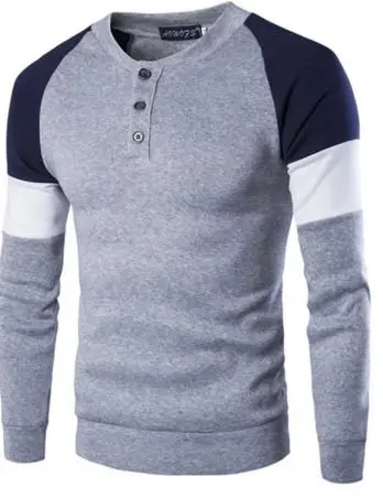 Gray Зимний мужской свитер Slim Fit Knittwear Повседневный пуловер мужской свитер с круглым вырезом в стиле пэчворк Мужской пуловер Pull Homme топы мужская одежда J630 - Цвет: Gray