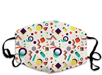 

Personalized Geometric Mouth Mask Anti Dust Face Mask Adjustable Earloop Geometric 1 OneSize
