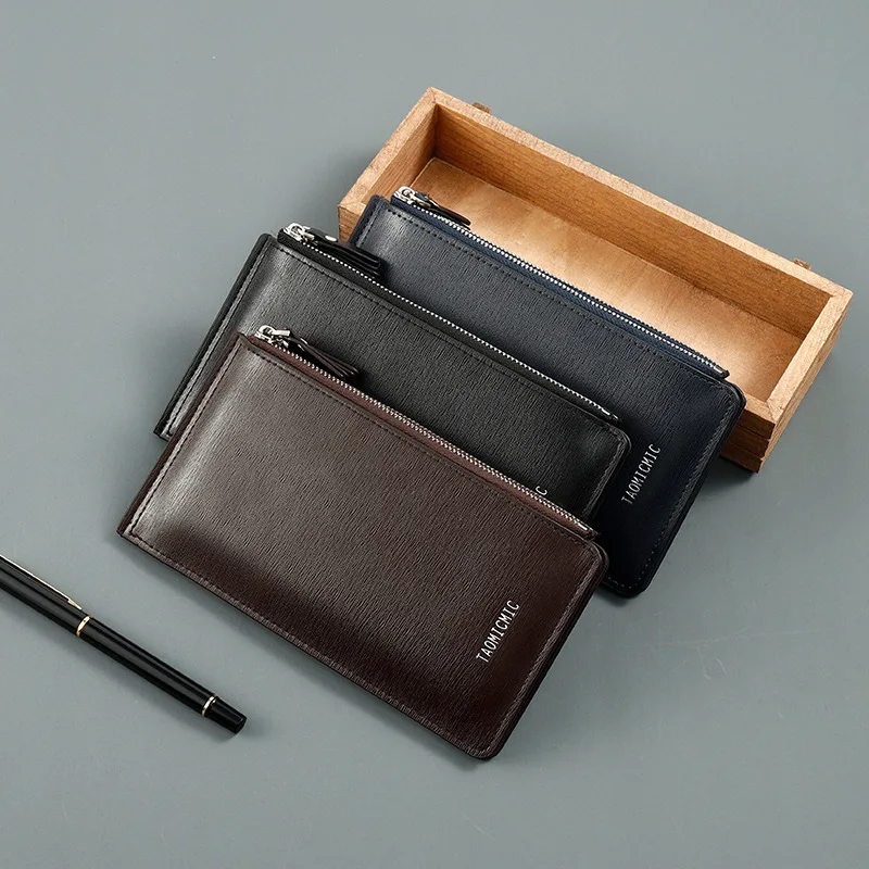 Mens Long Wallet Business Leisure Slim Credit Cards Holder Multifunction Cellphone Pouch ID Card Holder Wallet