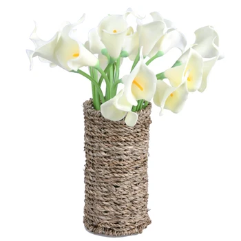 

10 Pieces / Lot PU Artificial Flowers Calla Lily Bunch Fake Flower Bouquet Table Home Wedding Decoration Fall Decor