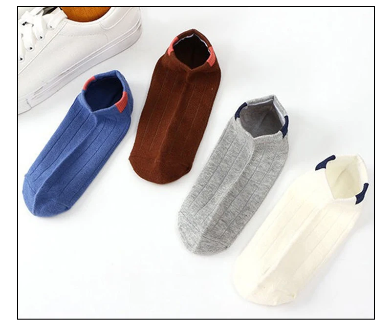 Весенне-Летние Новые однотонные мужские носки японские ретро-носки с отворотом для калибровки Мужские дышащие хлопковые носки