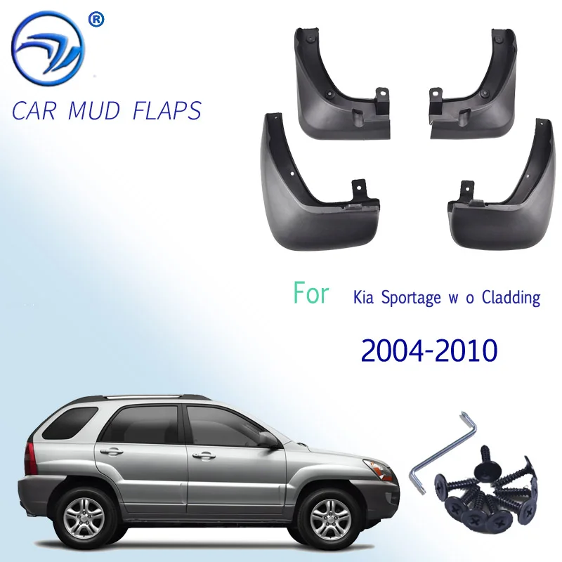 Брызговики передние и задние для 2004 2005 2006 2007 2008 2009 2010 KIA Sportage без облицовки