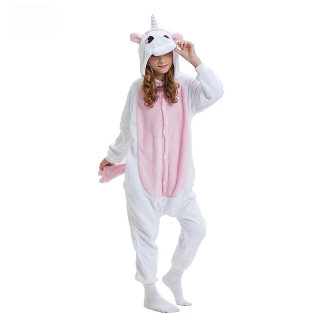 Pink Unicorn Детские пижамы кигуруми с единорогом для детей; одеяло с рисунками животных; Пижама для малышей; зимний костюм для мальчиков и девочек с рисунком единорога; Jumspuit - Цвет: Pink Unicorn