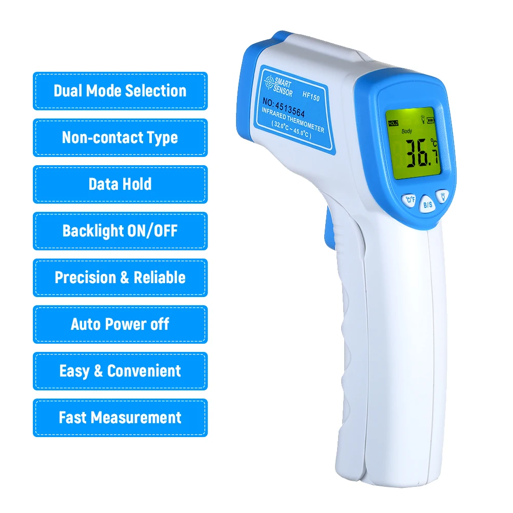 

Non-contact Infrared Thermometer Digital Thermometer Body Temperature Gauge Temperature Meter Dual Mode Forehead Body Surface