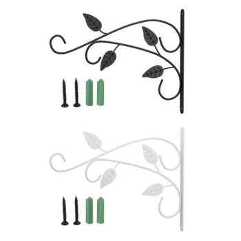 

Wrought Iron Wall Mounted Hanging Basket Hook Plant Flower Pot Hanger Decoration