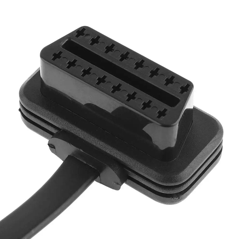 OBD 90 градусов локоть 16 Pin штекер разъем кабель адаптер с выключателем и 58 см Линия