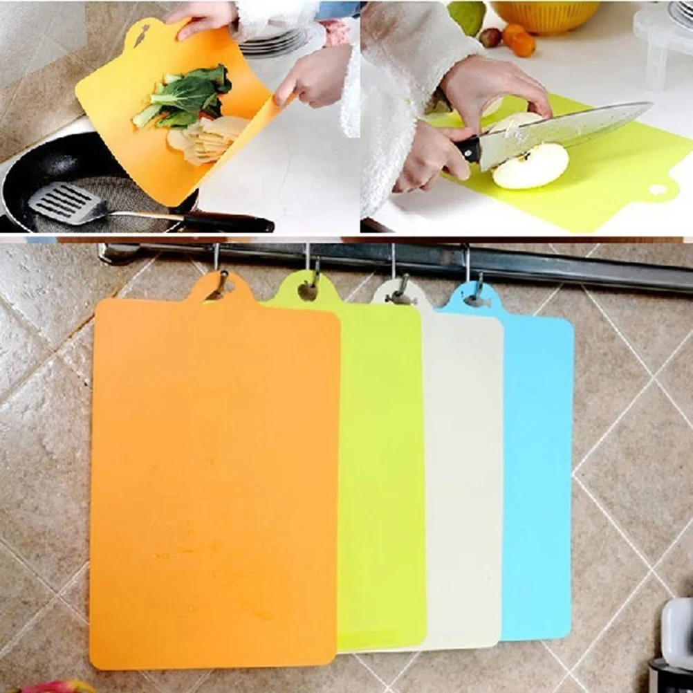 Кухонные инструменты для приготовления пищи, гибкая пластиковая разделочная доска, разделочный блок для еды - Цвет: Оранжевый