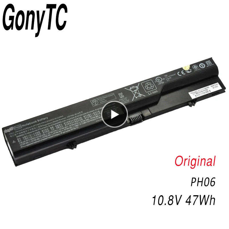 

Оригинальный аккумулятор PH06 для HP ProBook 4325s 4320s 4321s 420 425s 4520s 4326s 4420s 4421s 4425 HSTNN-LB1A 4525-001