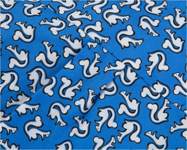 Tk18754ot/Одежда для мальчиков; Детская Классическая рубашка с длинными рукавами и отложным воротником с принтом белки ярко-синего цвета; топы
