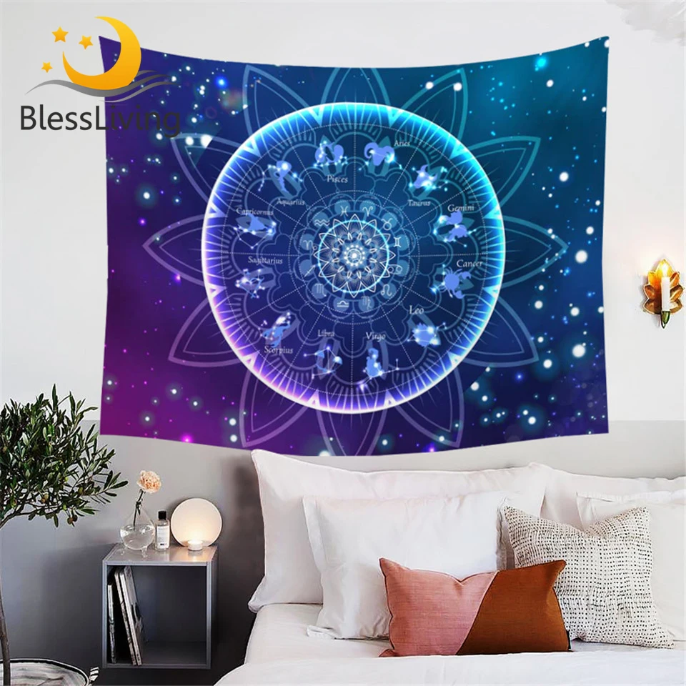 Настенный Гобелен blesslive с изображением Зодиака настенный подвесной ковер