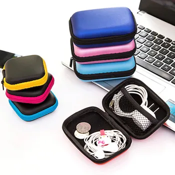 

XZJJA Portable Waterproof Cable Organizer Bag USB Data Line Earphone Charger Rangement Storage Case Key Coin Mini Zipper Bag