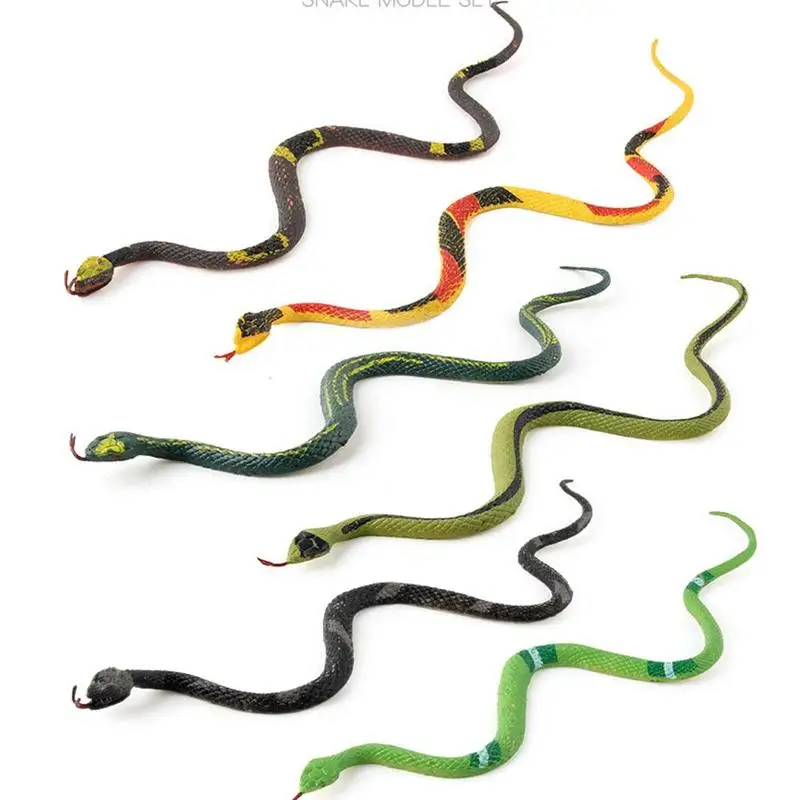 Children's Simulation Crawling Wild Animal Model Tricky Python Rattlesnake Model Children's Novelty Cute Toy Snake 4