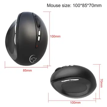 

2.4G 2.4G Wireless Gaming Mouse Ergonomic LED Backlit Light 2400DPI Vertical Game Mice with USB Receiver Kit for PC Computer Use