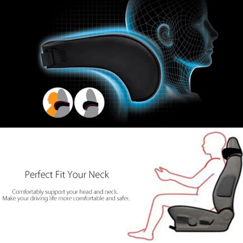 Goedkoop 1Pcs Pu Lederen Auto auto Nekkussen Memory Foam Kussens Neksteun Hoofdsteun Kussen Pad