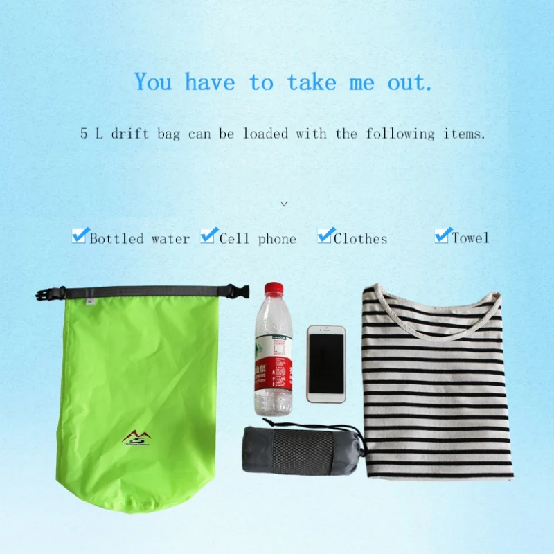 Outdoor Dry Waterproof Bag Dry Bag Sack Waterproof Floating Gear Bags for Boating Fishing Rafting Swimming