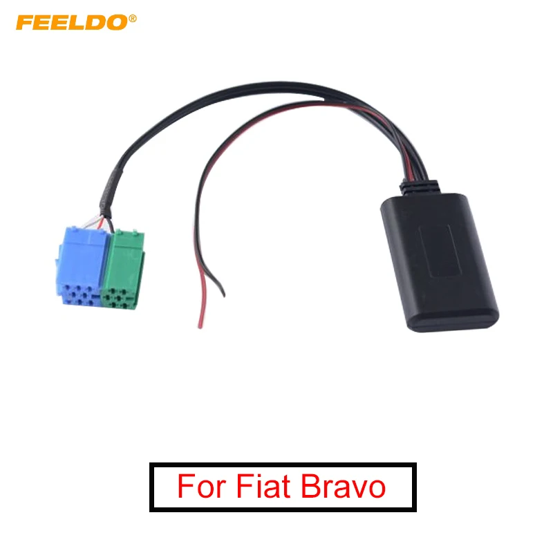 Feeldo 1Pc Auto 6 + 8Pin Radio Cd Changer Aux-In Modulo Bluetooth Audio Adattatore Per Fiat Bravo Up 2007 Visteon Radio Aux Cavo