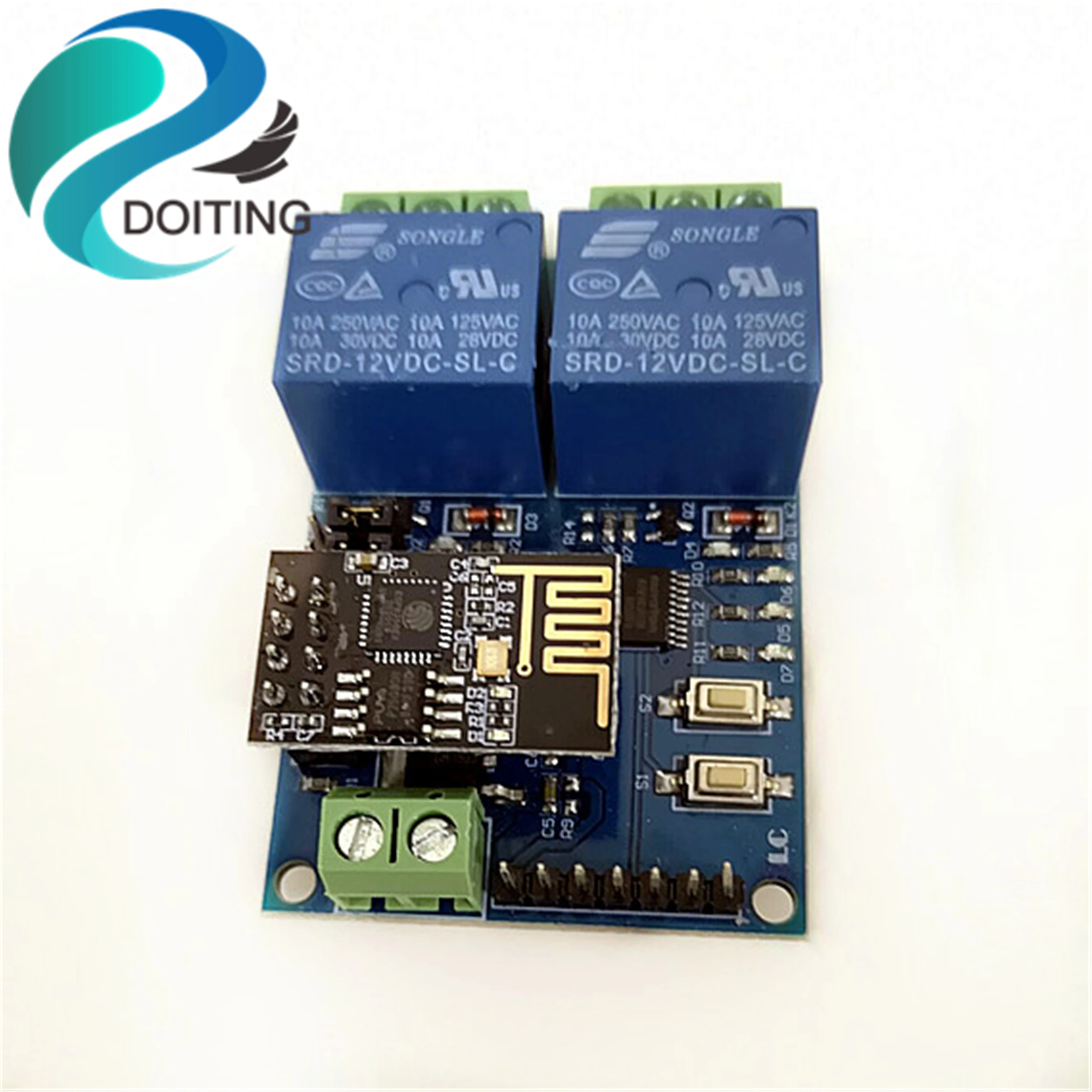 DOITING DC 5 V/12 V интеллектуальная беспроводная (Wi Fi) Вилка стандарта США 2 канал