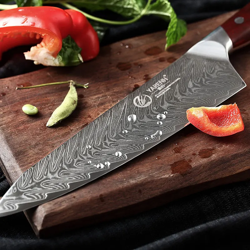  YARENH 8 Inch Kitchen Knives 67 Layers Damascus Chef Knife Profession For Meat Vegetable Cooking Ja - 4000073264267