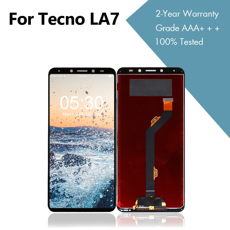10 шт./лот для Tecno LA7 ЖК-дисплей сенсорный дигитайзер сборка панель для Tecno LA7 экран ЖК-дисплей