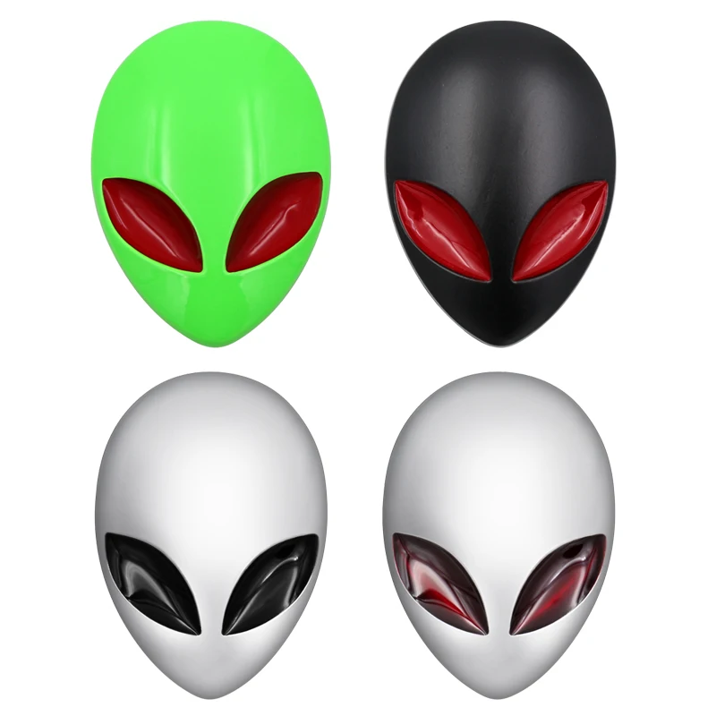 1 шт. Полный металлический 3D Alienware Alien Head логотип для автомобиля стикер виниловый значок автомобильные наклейки графический высококачественный автомобильный Стайлинг