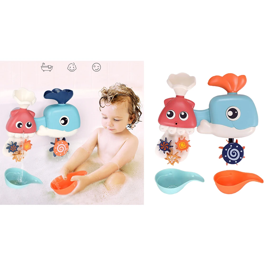 Cartoon Shape Baby Infant Kids Bath Water Play Spinning Bathroom Toys Games Kids Bath Tub Shower Bathtub Spray Water Toy 