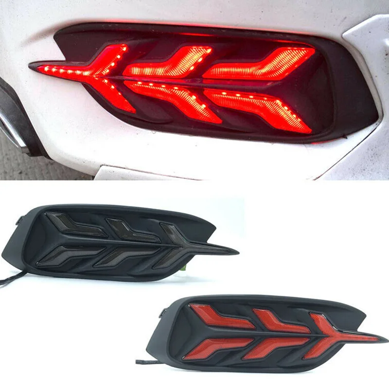 Задний бампер светильник для Honda Civic Красный Светодиодный отражатель фонарь стоп-сигнала парковки Предупреждение ночной осветительный противотуманный