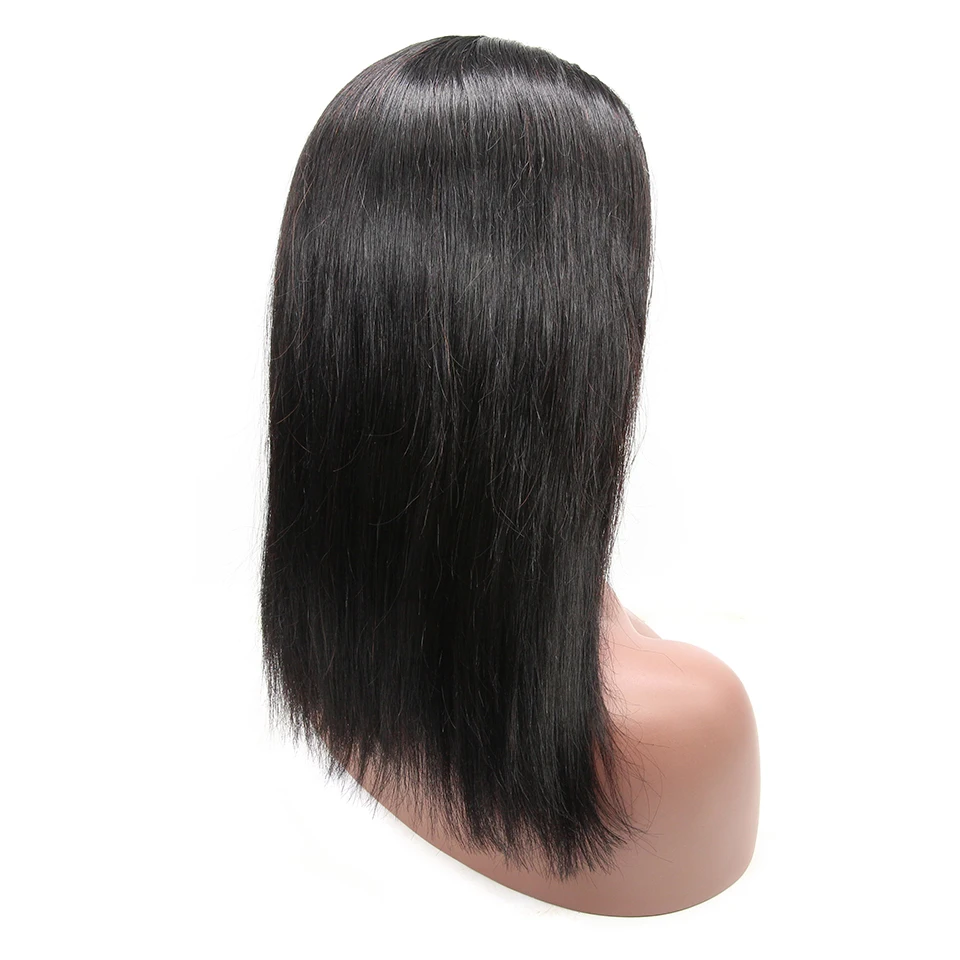 [Cexxy] OneCut Hair13x6 короткие человеческие волосы на кружеве парики бразильский прямой парик Боб предварительно сорвал волосы линия с волосами младенца