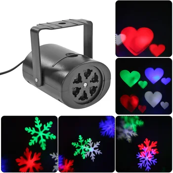 

4W Christmas Pattern Projector Lamp LED Laser Colorful Rotating Disco Stage Lamp Hanging Cage Lampshade Ceiling Light