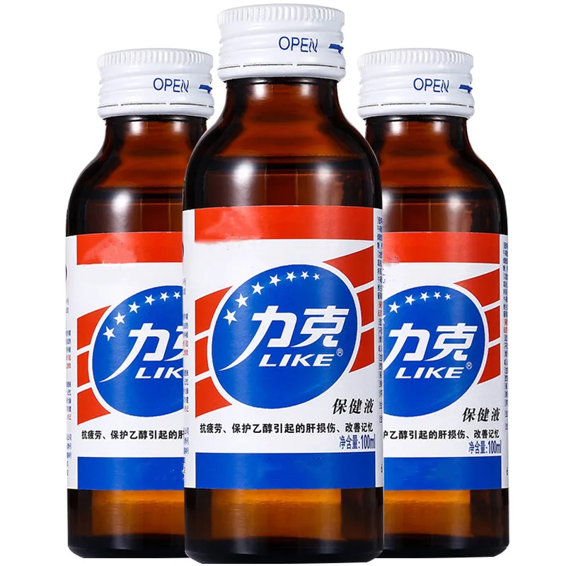 

Health care fluid is rich in vitamins, protects the li~ver, relieves mental stress and brain fatigue. 100ml * 10 bottles / box