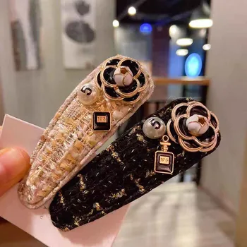 

2020 New Korean Sweet Retro Camelliat Hair Clip Top Clamp BB Clip Ins Elegant Barrettes for Women Fashion Hair Accessories