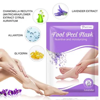 

1Pair Foot Peel Off Mask Lavender Feet Exfoliating Foot Mask Skin Peeling Dead Skin Feet Mask for Legs Socks For Pedicure