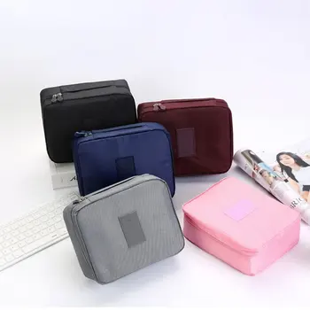 

Korean Travel Wash Bag Simple Cosmetic Bag Storage Bag Multi-Function Travel Storage Small Bag Square Bag