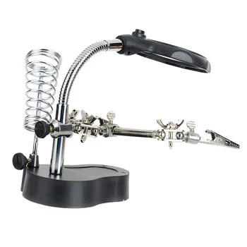 

3.5x - 12x LED Light Hands Free Magnifying Stand, Perfect workstation for soldering, building models, electronics repair, DIY