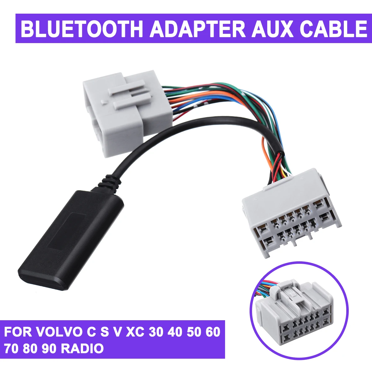 Для VOLVO C S V XC 30 40 50 60 70 80 90 Автомобильный bluetooth Aux адаптер кабель радио для aux