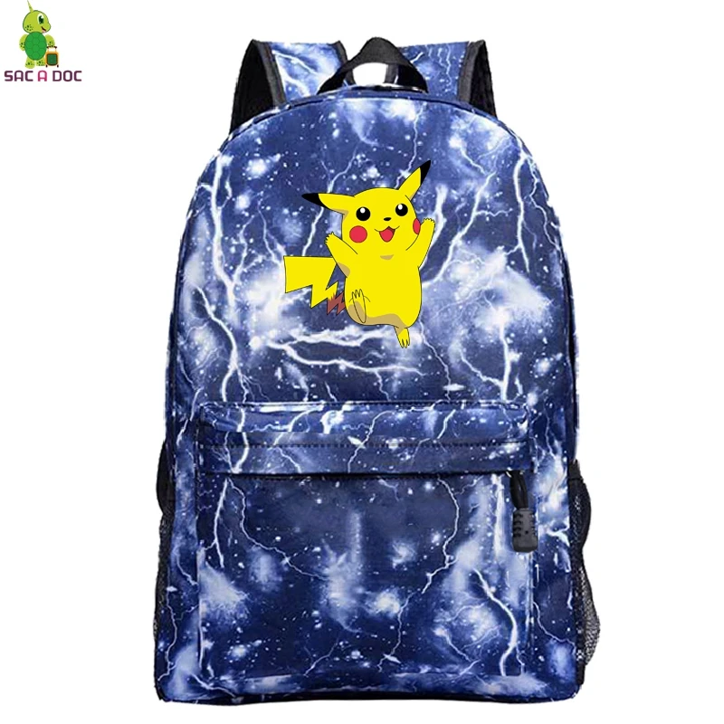 Рюкзаки Pokemon Go для подростков, студентов, школьные сумки, унисекс, рюкзак для ноутбука, дорожные сумки для мальчиков, Mochila, рюкзак Galaxy Bolsa Escolar - Цвет: Коричневый