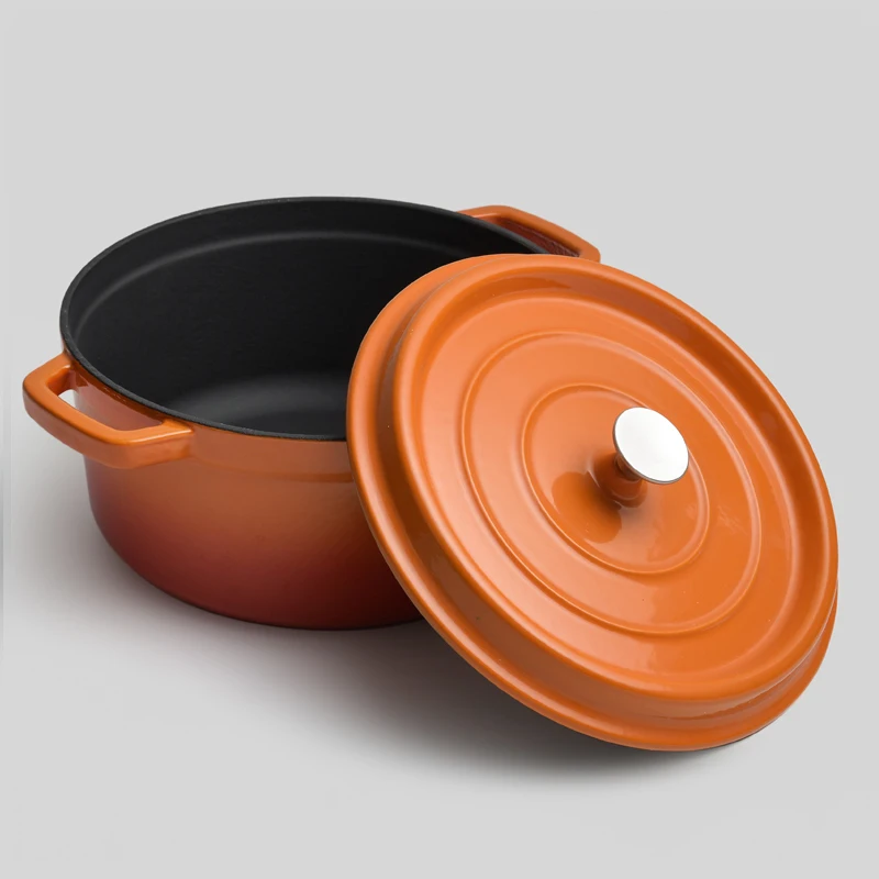 

Enamel cast iron soup stewing pot uncoated non-stick porcelain enameled stewpot health casserole saucepan saucepot 24-26cm