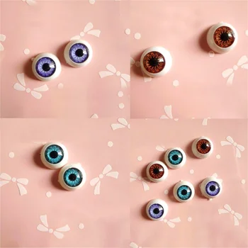 

100pcs/box Plastic Mini 12mm Half Round Crafts DIY For Bear Toy Jewelry Making Accessories Doll Eyeball